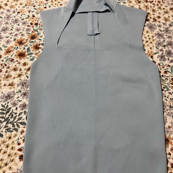 Zara Sky Blue Sleeveless Top - Picture 1 of 5